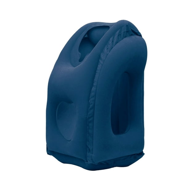 Almohada de viaje inflable para avión, almohada de aire inflable para el cuello para dormir y evitar el dolor de cuello.