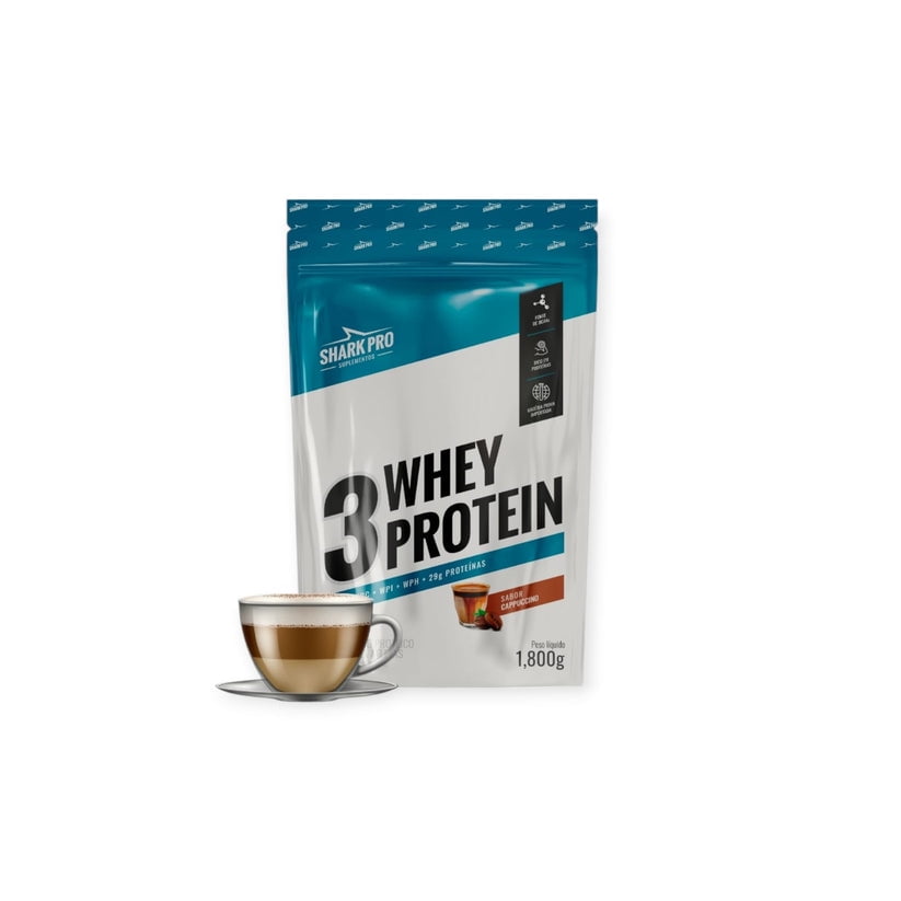 Shark Pro - Proteina 3 Whey Protein 1.8kg Capuccino -