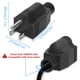 thumbnail image 2 of Enchufe de repuesto de 3 clavijas, paquete de 6 con destornillador negro OFOAEEA, 2 of 9