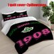 thumbnail image 1 of 3pcs AKA Alpha Sorority Logo Themed Printed Bedding Set Duvet Cover and Pillowcases, 1 of 5