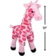 thumbnail image 3 of Juguete de peluche Rhode Island Novelty, jirafa rosa de 28 cm de largo, 3 of 3