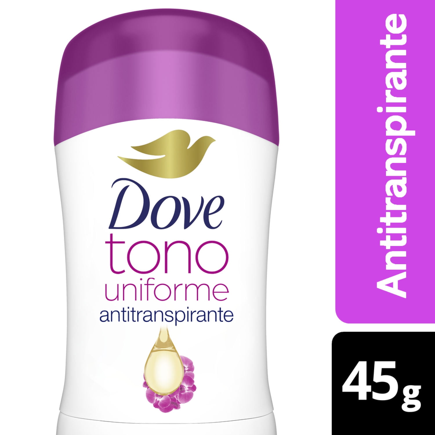 Desodorante Barra Tono Uniforme Orquídea 45 g Dove