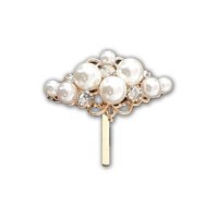 Besty - Aplique De Perla Para Adornar Peinados Mediano Dorado