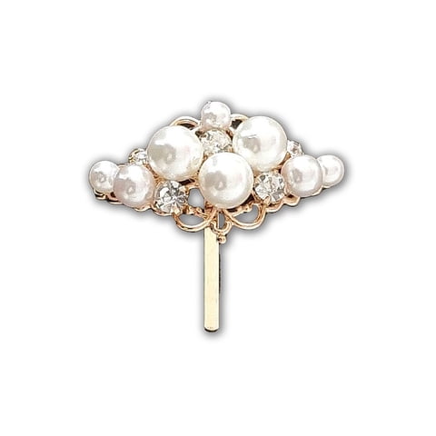 Besty - Aplique De Perla Para Adornar Peinados Mediano Dorado