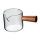 thumbnail image 3 of Taza Medidora Transparente De Doble Caño Con Mango De Madera Para Barra De Leche Barista A, 3 of 3