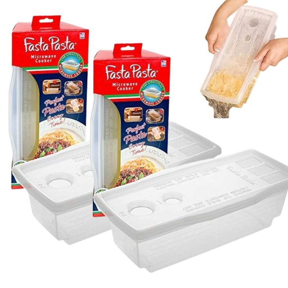 Cocedor de Pasta Fasta Pasta 2 unidades 4 porciones para microondas