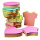 thumbnail image 2 of Notas adhesivas Funny live 3 × 3 cm – 6 bloques con formas aleatorias, 2 of 6