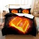 thumbnail image 1 of Flame Book Knowledge Print Quilt Duvet Cover Set Bedspread Doona Cover Bedding3-Piece Bedding Set, 1 of 5