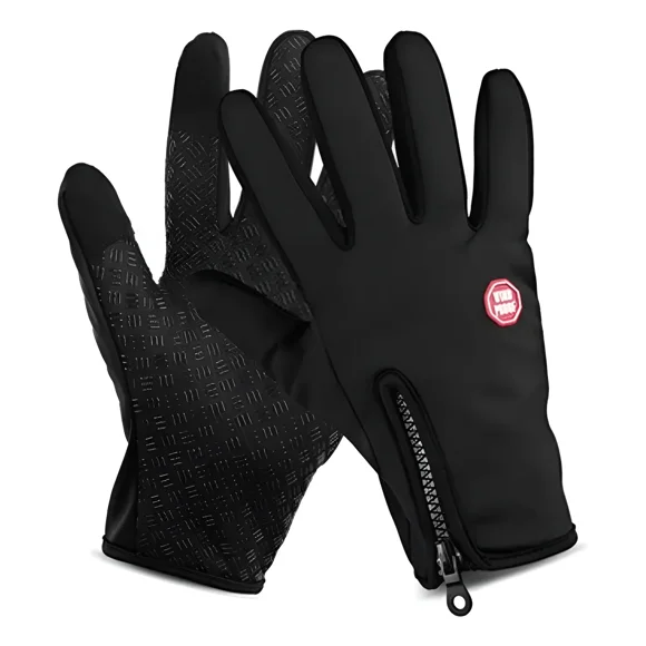 Guantes Invierno Lixada Impermeable Pantalla Táctil Ciclismo Negro