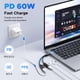 thumbnail image 3 of Divisor magnético USB C UGREEN de 1 entrada y 2 salidas con cargador PD de 60 W, 3 of 8