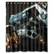 thumbnail image 1 of Cortina de ducha con ganchos para baño, diseño de revólver, cartuchos de tambor, armas, armas, tesoros, tamaño 60 x 72 pulgadas, 1 of 3