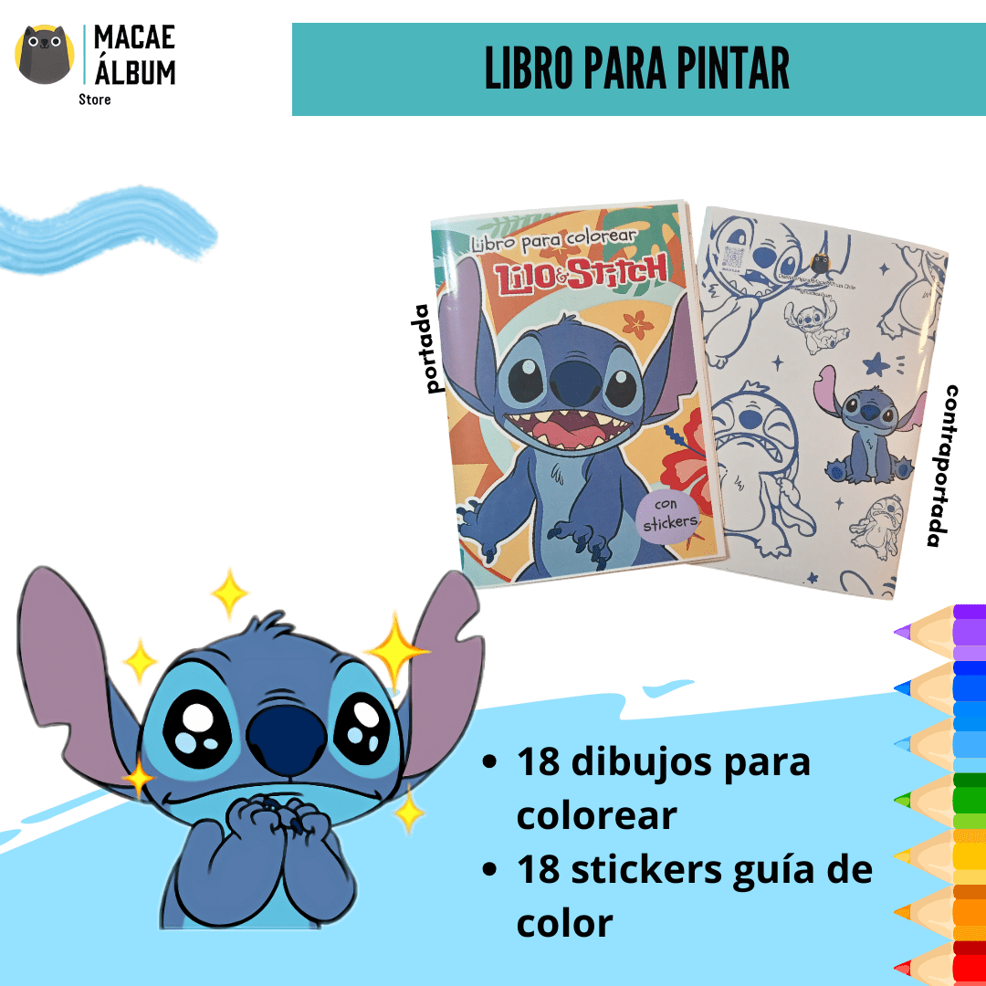 Macae - Libro Para Pintar Lilo Y Stitch Con Stickers