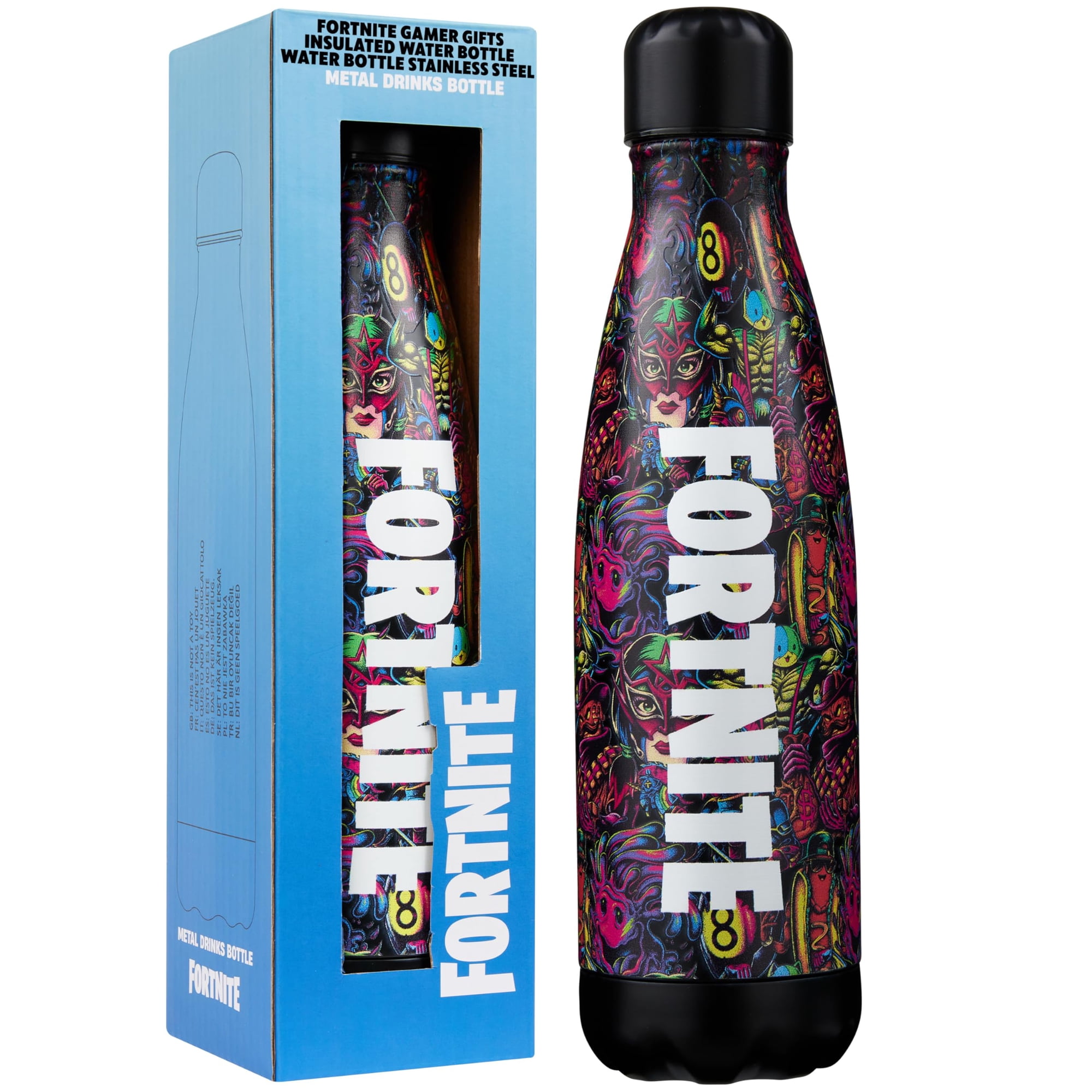 Botella De Agua Fortnite Con Aislamiento De Acero Inoxidable De 500 Ml