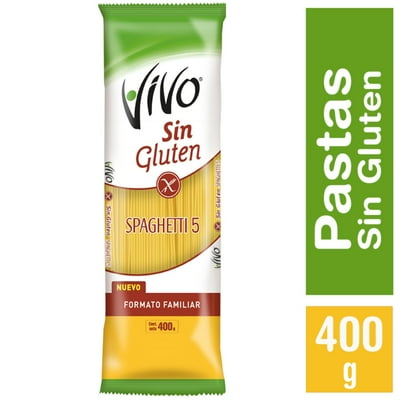 Fideo Pasta Sin Gluten Spaghetti N°5 Bolsa 400 G Vivo
