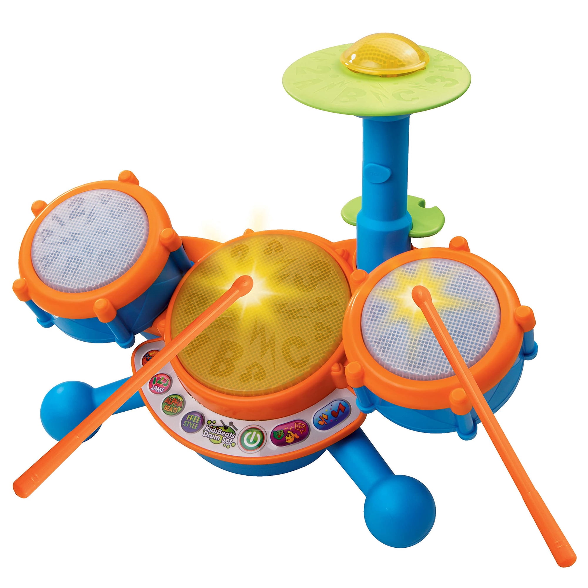 Set De Batería Vtech Kidibeats Con 3 Tambores, Platillo Y 2 Baquetas