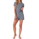 thumbnail image 2 of INSPIRE CHIC Conjuntos de Pijamas para Mujer, Camiseta de Manga Corta con Cuello Redondo y Shorts con Volantes, Conjunto de 2 Piezas para Estar en Casa con Bolsillo XL Gris, 2 of 6