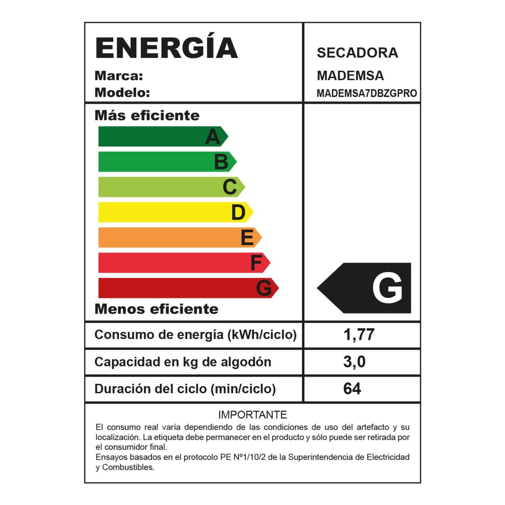 Mademsa 7DBZG PRO 7 kg Blanco, foto 10