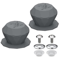 Glou-Glou Goose Ggg - Pomos De Repuesto Para Tapas De Ollas, Universales, De Silicona, 2 Unidades, Color Gris