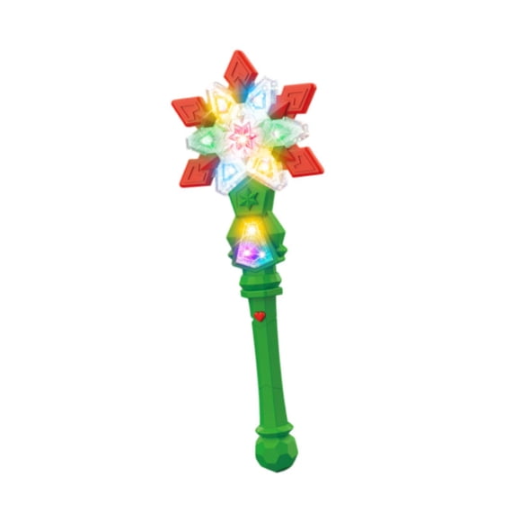 Varita De ángel Con Forma De Copo De Nieve Brillante Para Juegos De Simulación, Cumpleaños, Color Verde