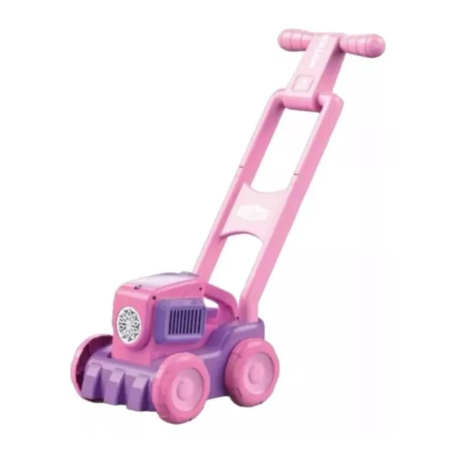 Genérico - Juguete Carro Corta Cesped Lanza Burbujas Rosado Infantil