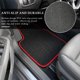 thumbnail image 3 of Alfombrillas para coche MUQIDA 4 piezas Antideslizantes Impermeables Negro/Rojo, 3 of 6