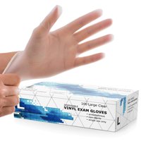 Guantes Desechables Dre Health De Vinilo Sin Polvo, Tamaño Grande, Paquete De 100