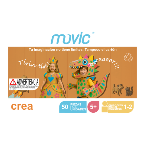 Movic Maker Crea– Herramientas Educativas Para Crear Con Cartón Reciclado | Juego Stem Ecológico