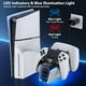 thumbnail image 4 of PS5 Controller Charger Station With 5V/3A Fast AC Adapter For PS5 & Edge Controllers, PS5 Dual Stand Charger Wirh 9 RGB LED PS5 Accessories For PS5 Controller, PS5 Charging Station-Blanco, 4 of 6