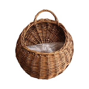 Bothyi - Cesta De Almacenamiento Tejida A Mano Cestas De Recolección Redondas Para Balcón Hogar Patio Mediano