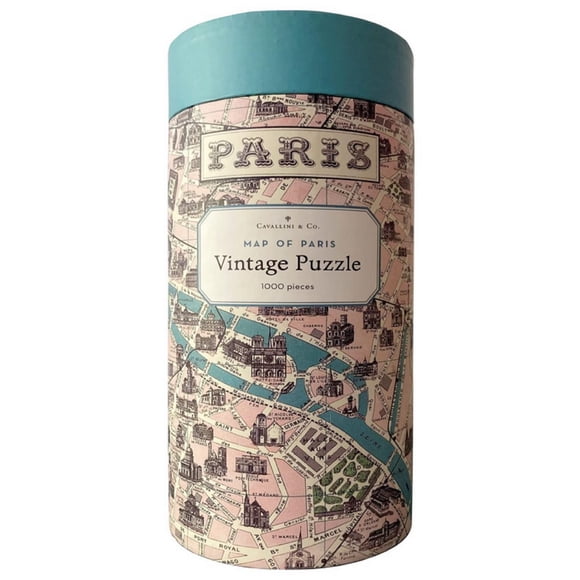 Puzzle Cavallini Puzzles con mapa de París, 1000 piezas