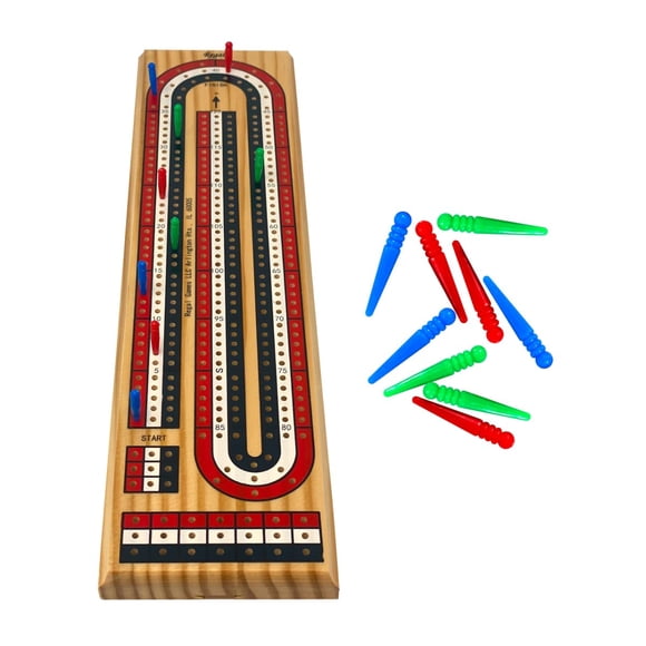 Set de juego de mesa Cribbage Regal Games con tablero de madera y clavijas