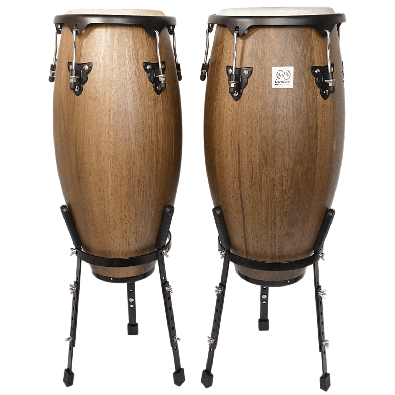 Tumbao Percussion - Set Conga 10x11xh28'' Café Madera + Stand
