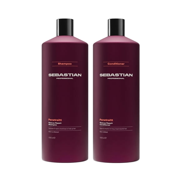 Set Duo Shampoo Sebastian Professional Penetraitt 1000ml y Acondicionador Sebastian Professional Penetraitt 1000ml Unisex