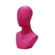 thumbnail image 3 of Soporte De Exhibición De Pelucas Organizador De Accesorios Para Auriculares Cabeza De Maniquí De Cabello Busto De Hombro Rosa Rojo, 3 of 5