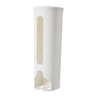 Magideal - Dispensador De Soporte Para Bolsas De Comestibles, Organizador De Bolsas De Basura De Montaje En Pared Portátil Multiusos, Caja De Almacenamiento Para Blanco