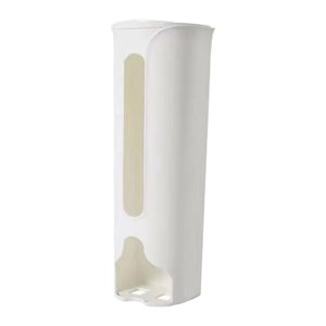 Magideal - Dispensador De Soporte Para Bolsas De Comestibles, Organizador De Bolsas De Basura De Montaje En Pared Portátil Multiusos, Caja De Almacenamiento Para Blanco