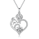 thumbnail image 1 of Collar con colgante de corazón de plata de ley, 1 of 5