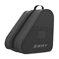 Magideal - Bolsa De Almacenamiento Para Patines De Hielo, Bolsa Para Patines En Línea, Tres Bolsillos, Resistente Al Desgaste, Para Niños, Mujeres Y Hombres, Con Negro