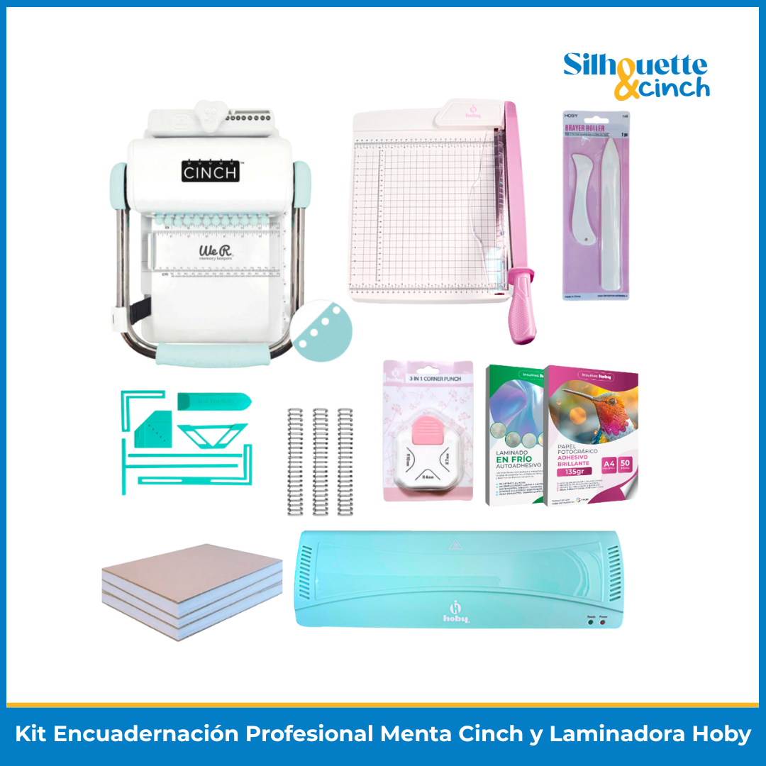 We R - Kit Encuadernación Profesional Menta Cinch Y Laminadora Hoby