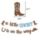 thumbnail image 2 of Banner Cowboy Para Decoración De Baby Shower Diseño Con Forma De Pequeño Vaquero Color Azul, 2 of 5