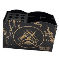 Ioensy - Caja De Almacenamiento De Herramientas De Peluquería Estante De Soporte De Tijera Extraíble Para El Hogar Negro