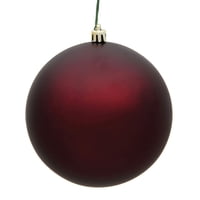 Bola Mate Vickerman 6 De Ornament, Color Burdeos, De Plástico Irrompible