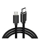 thumbnail image 1 of Cable Trenzado Reforzado Usb C A Micro Usb 1 Metro 100w Color Negro, 1 of 10