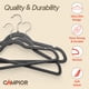 thumbnail image 4 of Perchas Campior de terciopelo, 120 unidades, giratorias 360° y antideslizantes, 4 of 8