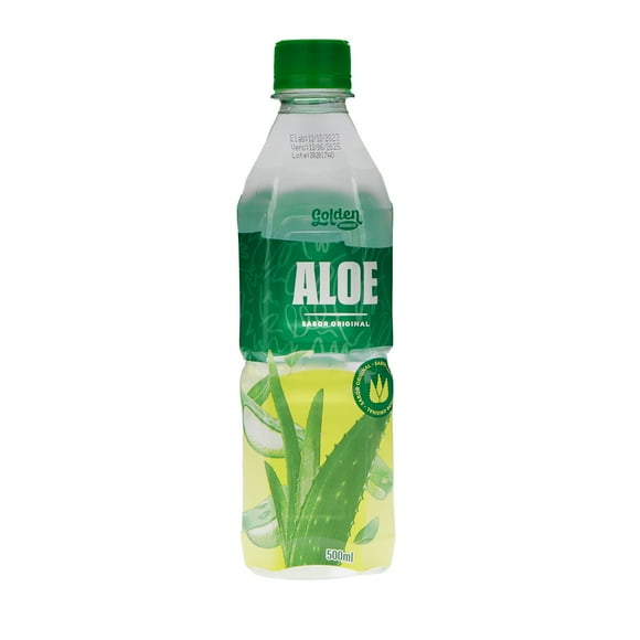 Pack 24 Unidades Jugo de Aloe Vera Sabor Original Golden Drinks 500cc