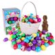 thumbnail image 4 of Paquete de 100 huevos de Pascua de plástico con juguetes en el interior para jirafas infantiles, 4 of 6