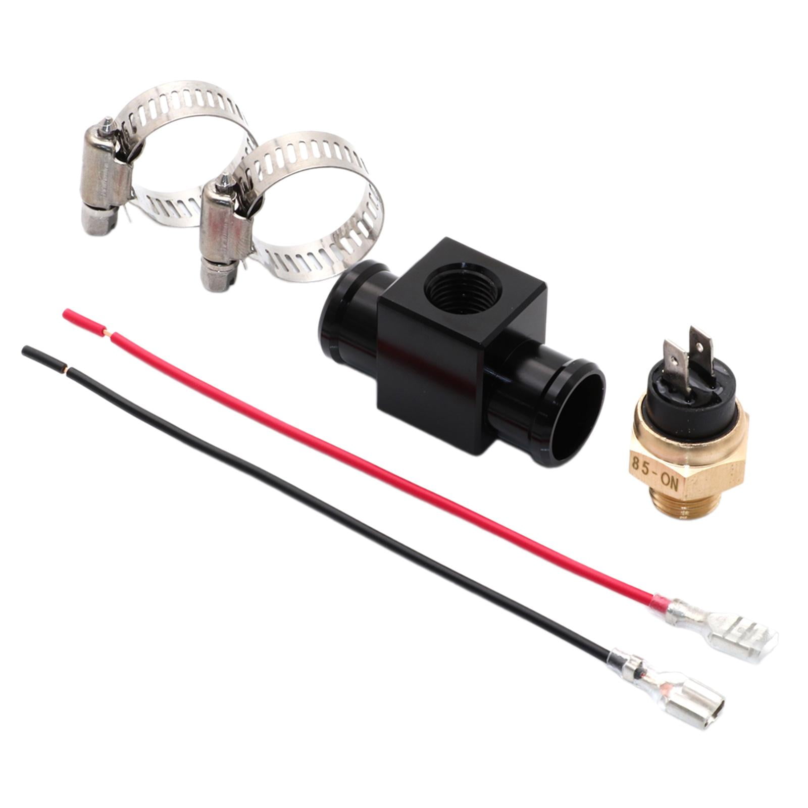 Ioensy - Interruptor De Temperatura Del Termostato Del Ventilador Del Radiador De La Motocicleta, Negro, Para Reemplazo Beta