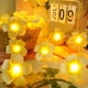 thumbnail image 1 of Guirnalda de luces LED artificiales de plumeria, estilo hawaiano de espuma, con alimentación USB, ideal para dormitorio, cumpleaños, bodas, fiestas en la playa., 1 of 8