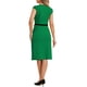 thumbnail image 3 of INSPIRE CHIC Vestido Elegante de Mujer con Mangas Cortas y Cinturón para Trabajar, Vestidos Ajustados Verdes XS, 3 of 6