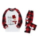 thumbnail image 1 of Pijamas navideños para la familia, conjuntos de pijamas a juego, top con estampado navideño y pantalones a cuadros, conjunto de pijama, ropa de dormir de manga larga, 1 of 5